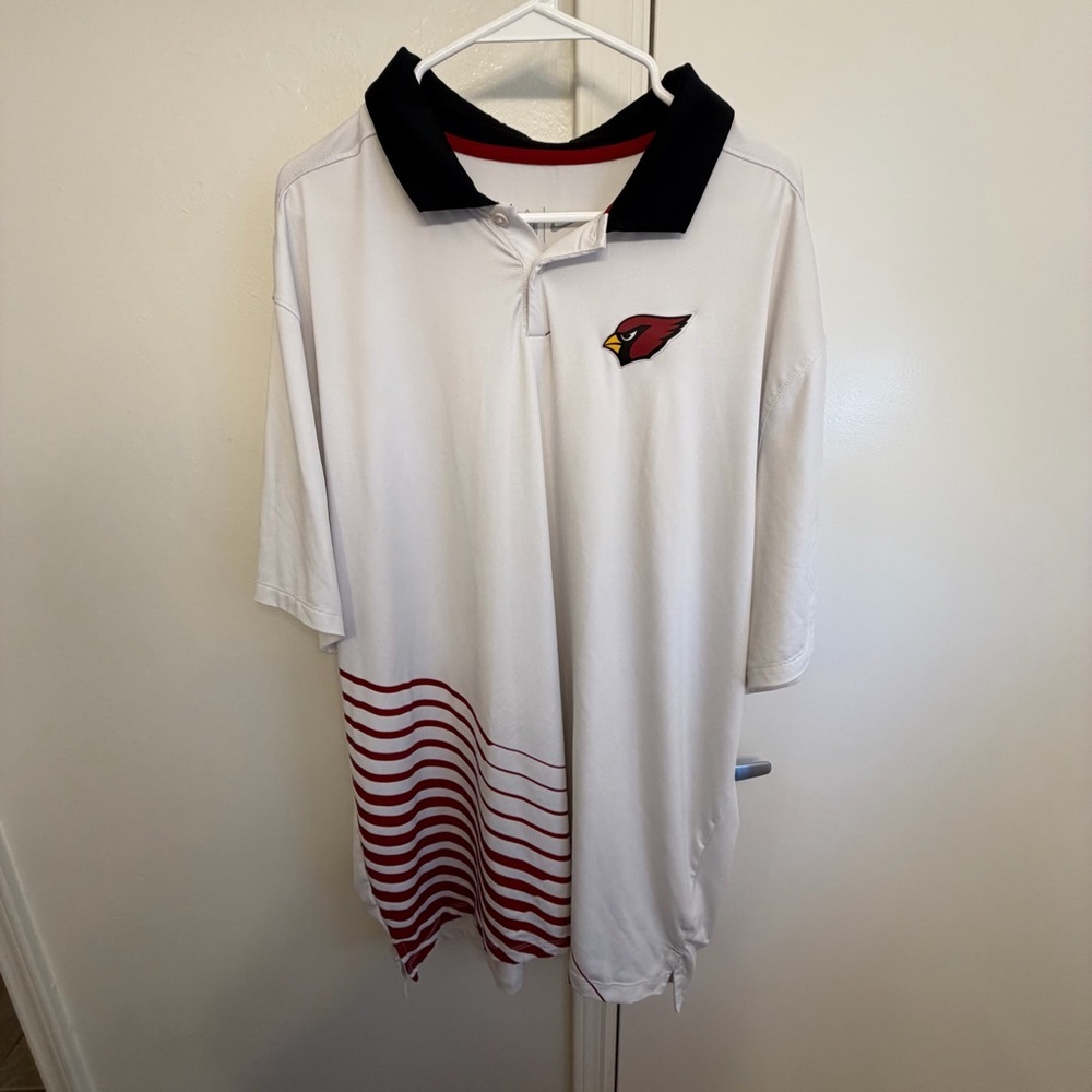 NWOT NFL Nike Arizona Cardinals Dri Fit Vapor Polo Shirt XXL Red Stripe Football - Picture 2 of 8
